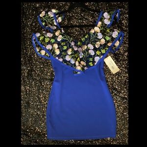 Brand New Off the Shoulder Embroidered Dress